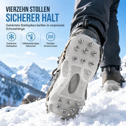 👟 ⏰Countdown läuft! Aktion endet bald!⏰ Rutschfeste Schuhstollen, Grödel, Traktionsspitzen und Schuhüberzüge für Gehen im Schnee und Outdoor-Bergsteigen