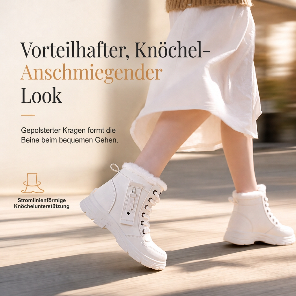 📢🎉50%Rabatt!!!🛍️✨Damen Winter-Schneestiefel, warme, mit Plüsch gefütterte, hochgeschlossene Knöchelstiefel