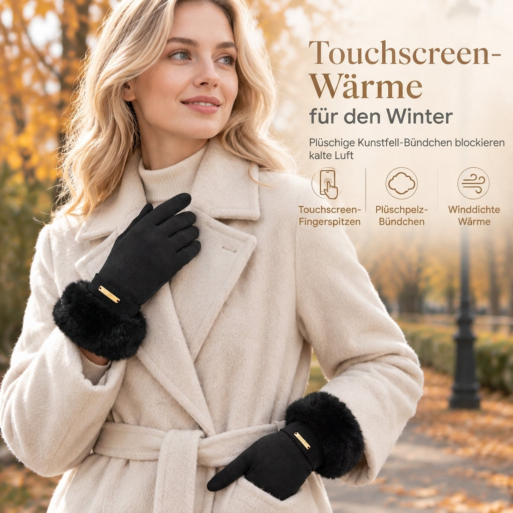 ⏰📢Nur 6 € für das zweite Paar🎉✨Damen Winter Thermo Touchscreen Handschuhe Winddichte Warme Handschuhe für Outdoor Radfahren und Autofahren