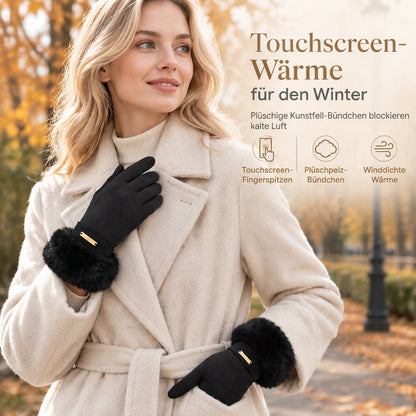 ⏰📢Nur 6 € für das zweite Paar🎉✨Damen Winter Thermo Touchscreen Handschuhe Winddichte Warme Handschuhe für Outdoor Radfahren und Autofahren