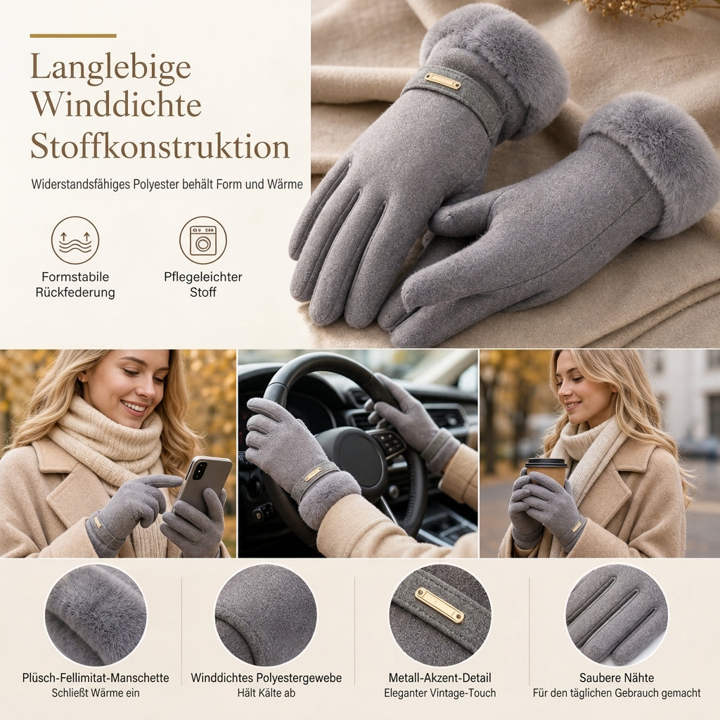 ⏰📢Nur 6 € für das zweite Paar🎉✨Damen Winter Thermo Touchscreen Handschuhe Winddichte Warme Handschuhe für Outdoor Radfahren und Autofahren