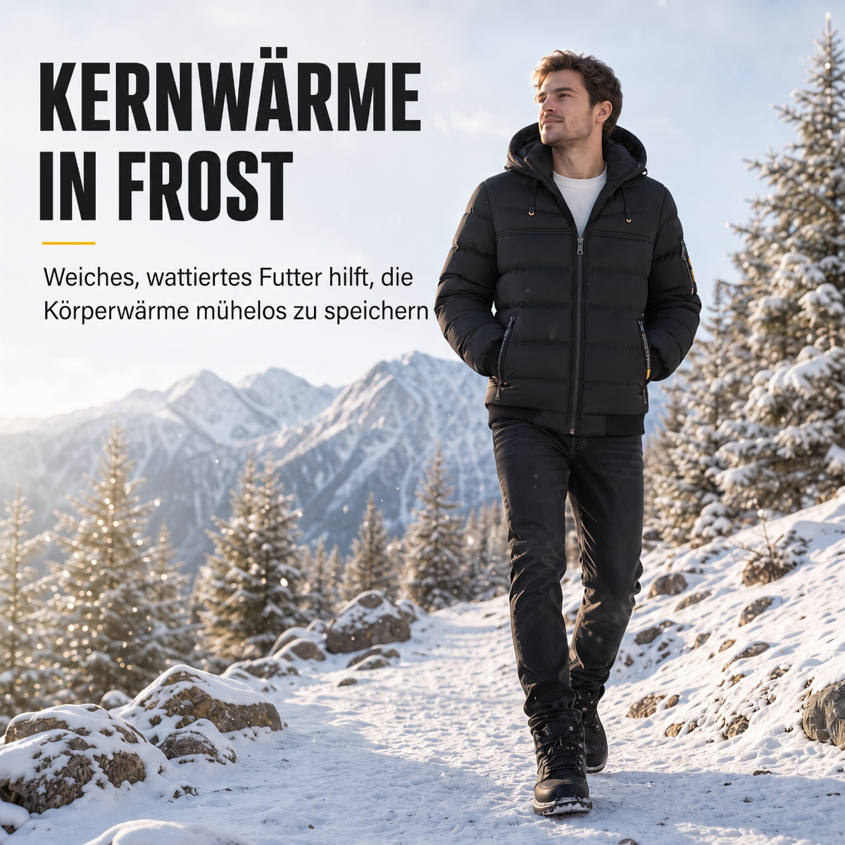 📢📢50% Rabatt!!! 🎉✨Lässige, warme, isolierte Winterjacke für Herren, kurz und wattiert