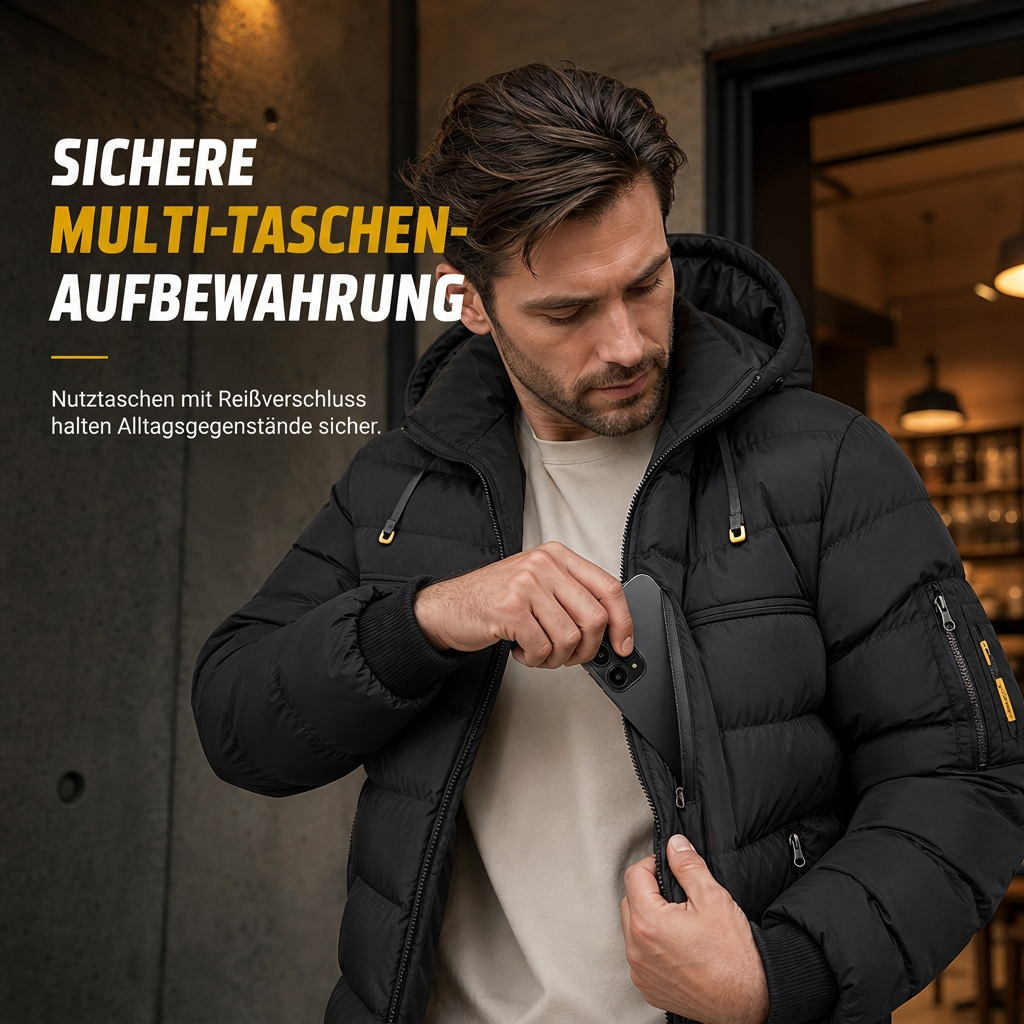 📢📢50% Rabatt!!! 🎉✨Lässige, warme, isolierte Winterjacke für Herren, kurz und wattiert