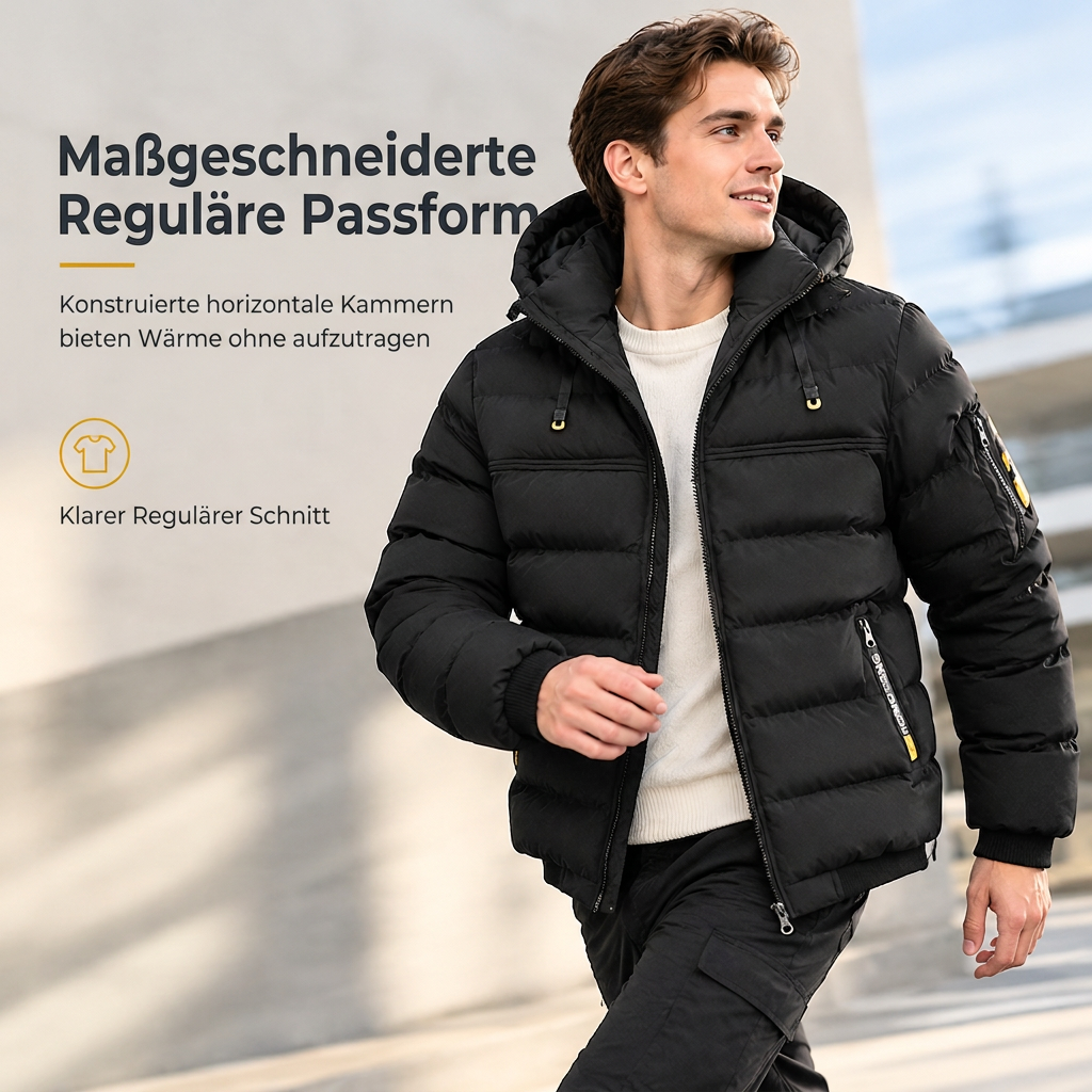 📢📢50% Rabatt!!! 🎉✨Lässige, warme, isolierte Winterjacke für Herren, kurz und wattiert