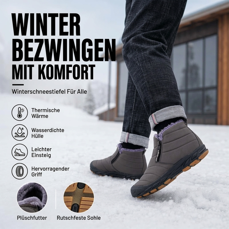 Warme Winter-Schneestiefel für Herren aus Kunstfell