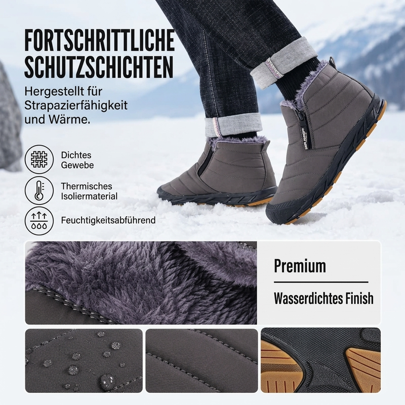 Warme Winter-Schneestiefel für Herren aus Kunstfell