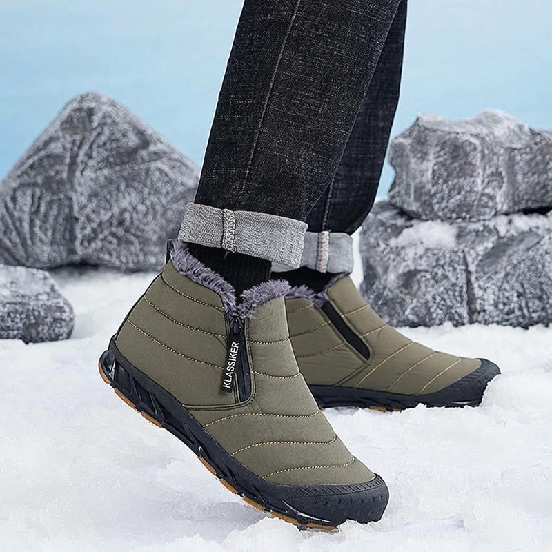 Warme Winter-Schneestiefel für Herren aus Kunstfell