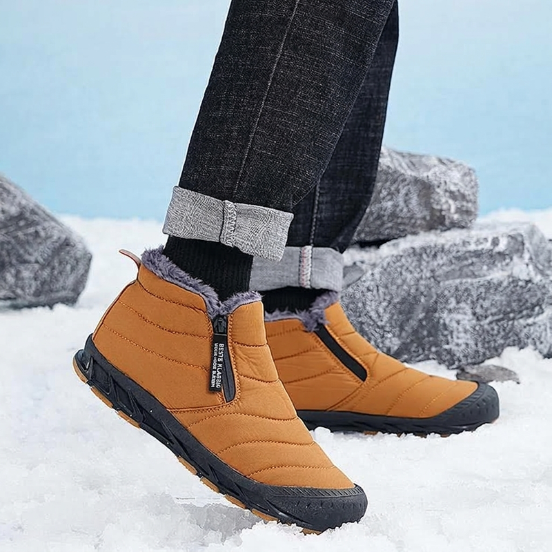 Warme Winter-Schneestiefel für Herren aus Kunstfell