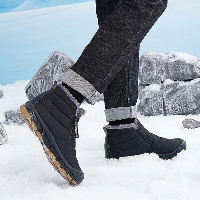 Warme Winter-Schneestiefel für Herren aus Kunstfell