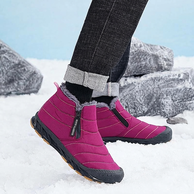 Warme Winter-Schneestiefel für Herren aus Kunstfell