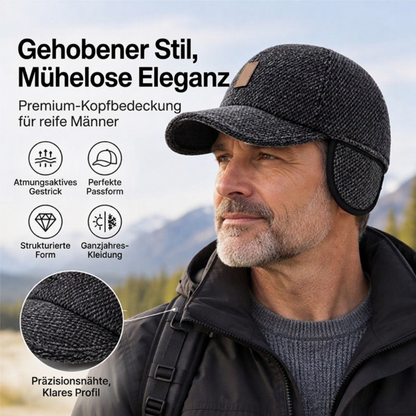 🧢 Herren Baseballkappe mit Ohrenklappen | Kein kalter Kopf, kein abnehmbares Zubehör – Warm, praktisch & stylisch für den Winter ✨