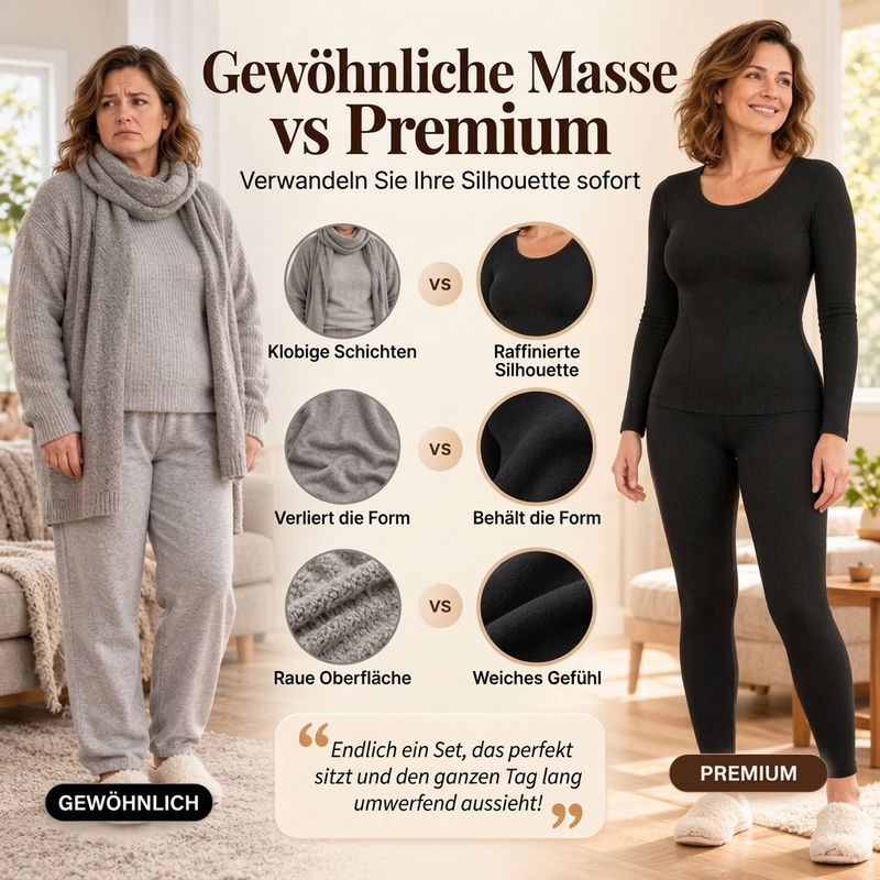 🔥💖 Damen Nahtloses Selbstwärmendes Thermounterwäsche-Set | Keine Kälte, kein Kratzen & keine störenden Nähte – Weich, wärmend & bequem unter jeder Kleidung ✨