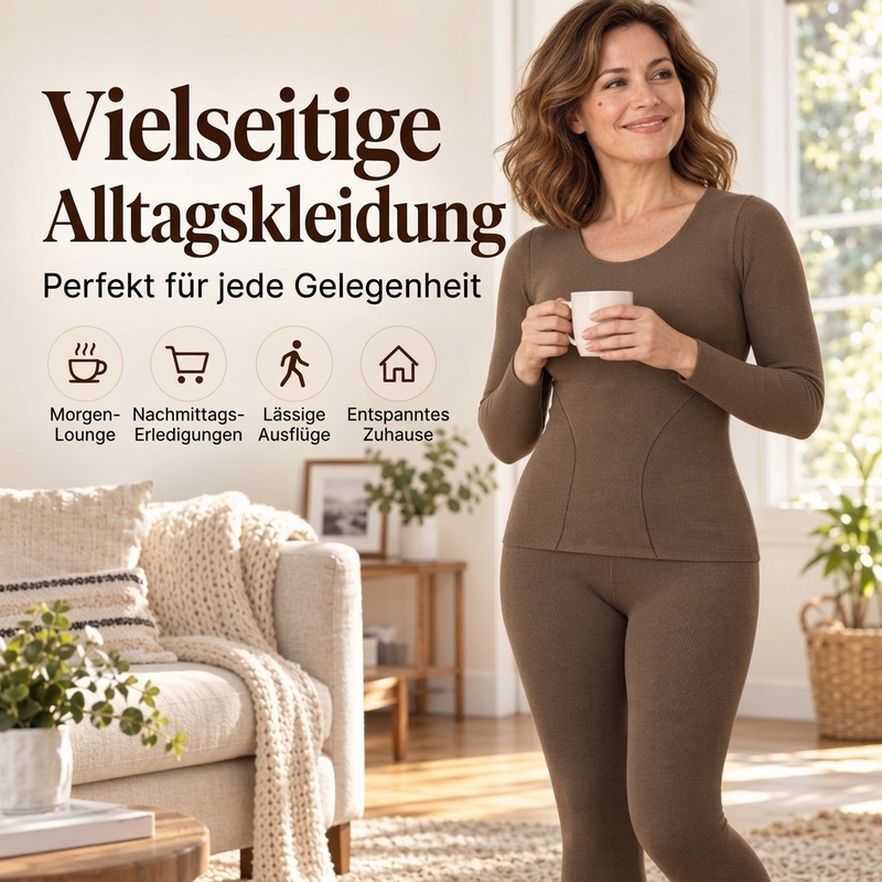 🔥💖 Damen Nahtloses Selbstwärmendes Thermounterwäsche-Set | Keine Kälte, kein Kratzen & keine störenden Nähte – Weich, wärmend & bequem unter jeder Kleidung ✨