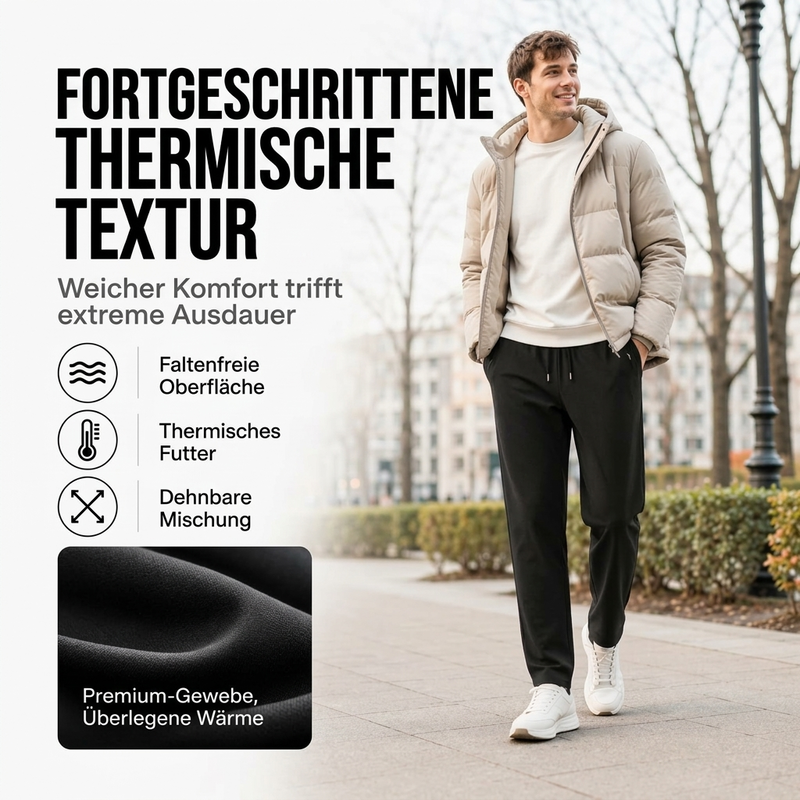 📢📢50%Rabatt!!!🎉✨Herren konisch zulaufende Hose mit dicker, warmer Fütterung