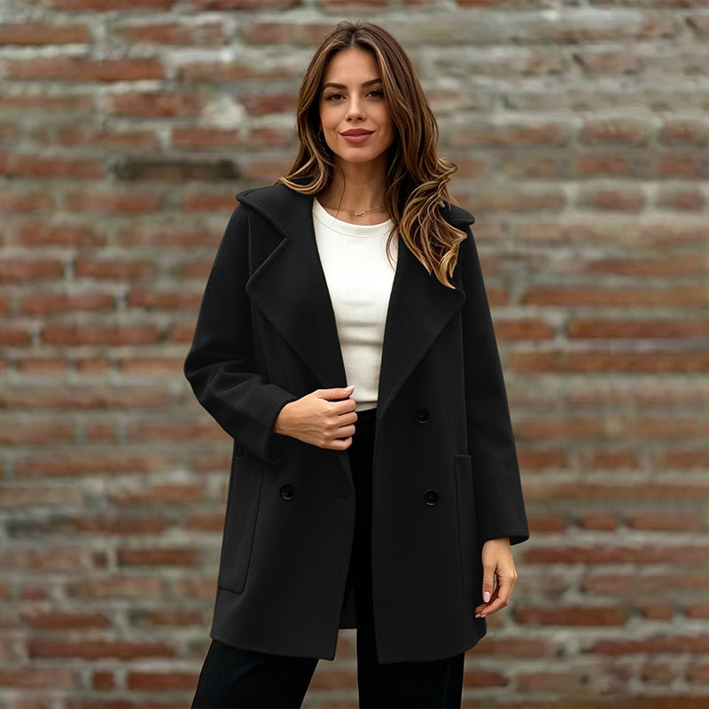 📢📢50%Rabatt!!!🎉✨Damen-Doppelreiher Overcoat mit Reverskragen