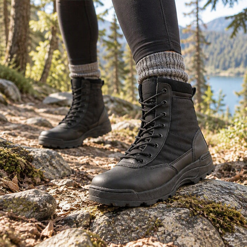 🌟Über 10.000 positive Bewertungen!🌟 Unisex Outdoor Hochgeschlossene taktische Kampfstiefel