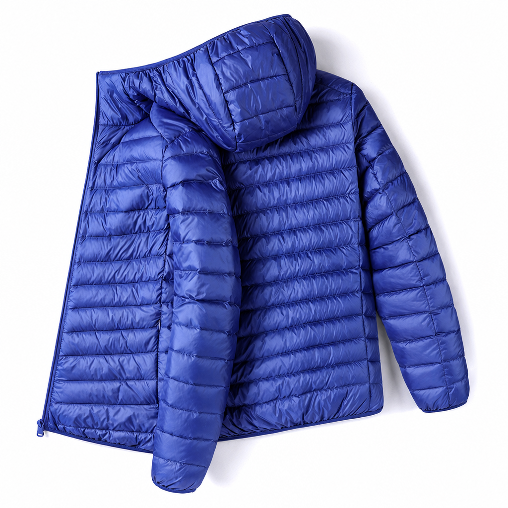 💥Jetzt im Trend!💥 Leichte, gesteppte Herren-Kurzmantel mit Kapuze aus Baumwolle, einfarbig, für Herbst und Winter