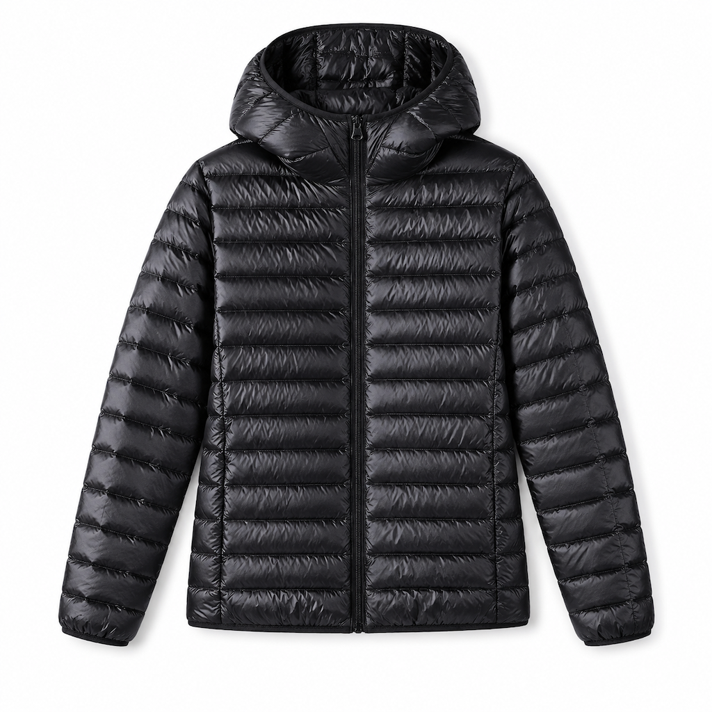 💥Jetzt im Trend!💥 Leichte, gesteppte Herren-Kurzmantel mit Kapuze aus Baumwolle, einfarbig, für Herbst und Winter