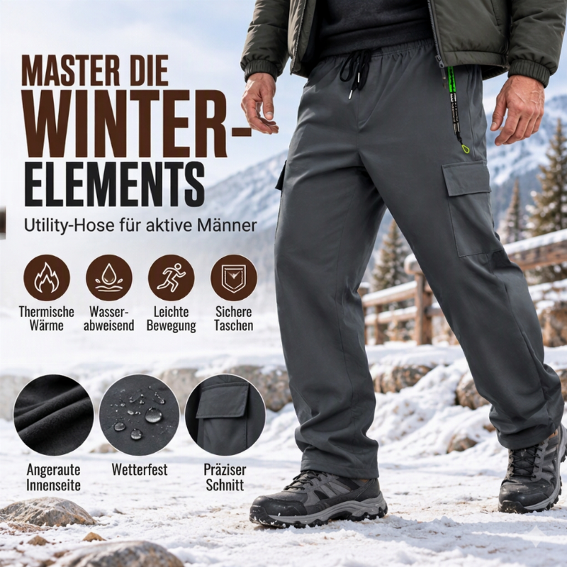 🎉Top Angebot! Jetzt kaufen!🎉 Herren Cargohose mit weichem Futter, wasserdicht