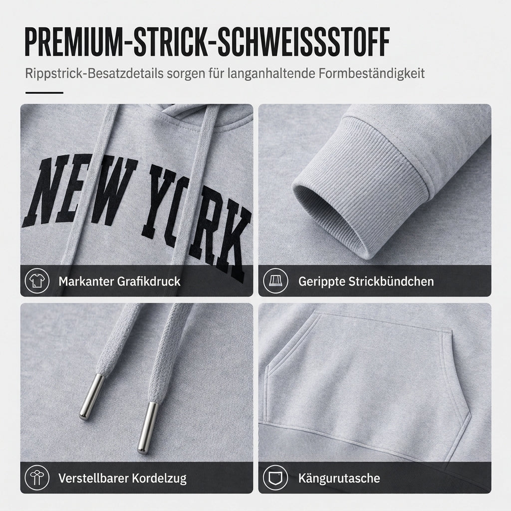 🌟Nr. 1 in der Kategorie!🌟 Herren-Graphic-Hoodie-und-Sweatpants-Set