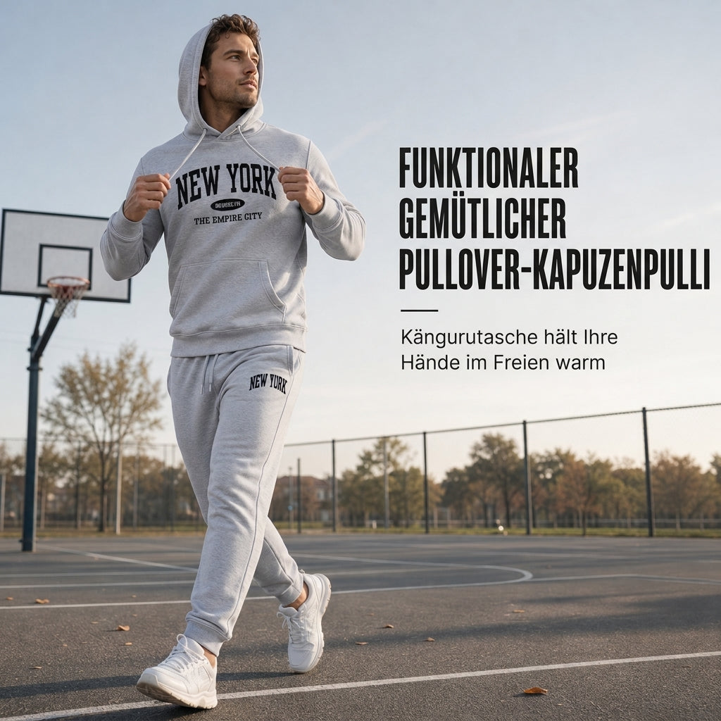 🌟Nr. 1 in der Kategorie!🌟 Herren-Graphic-Hoodie-und-Sweatpants-Set