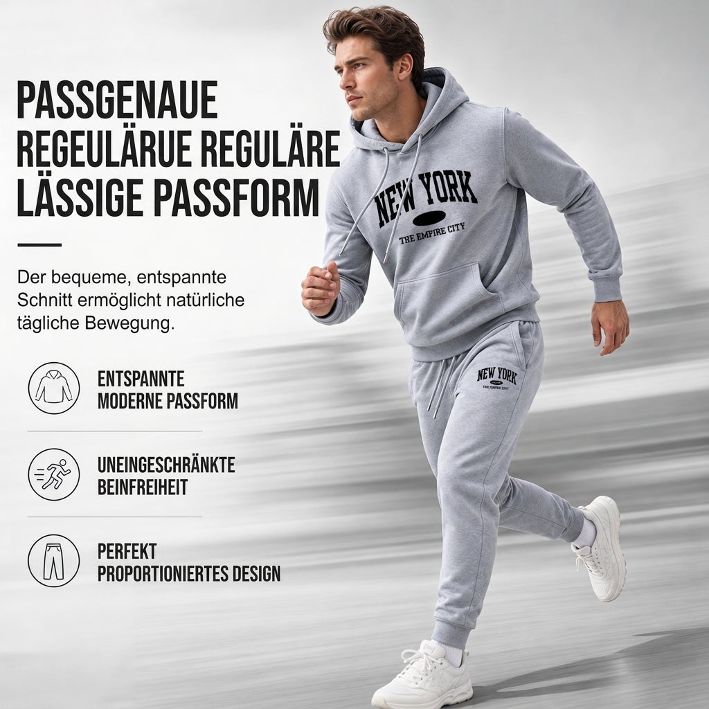 🌟Nr. 1 in der Kategorie!🌟 Herren-Graphic-Hoodie-und-Sweatpants-Set