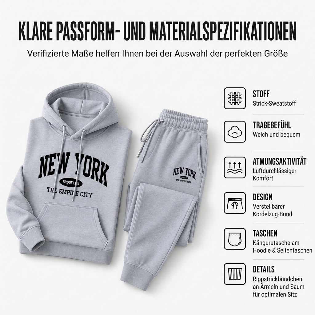 🌟Nr. 1 in der Kategorie!🌟 Herren-Graphic-Hoodie-und-Sweatpants-Set