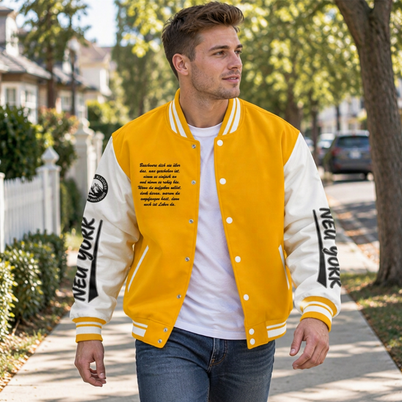 📢🎉50%Rabatt!!!🛍️✨ Freizeit-Baseballjacke für Herren mit Farbblock-Design