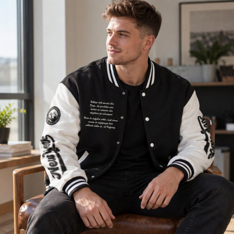📢🎉50%Rabatt!!!🛍️✨ Freizeit-Baseballjacke für Herren mit Farbblock-Design