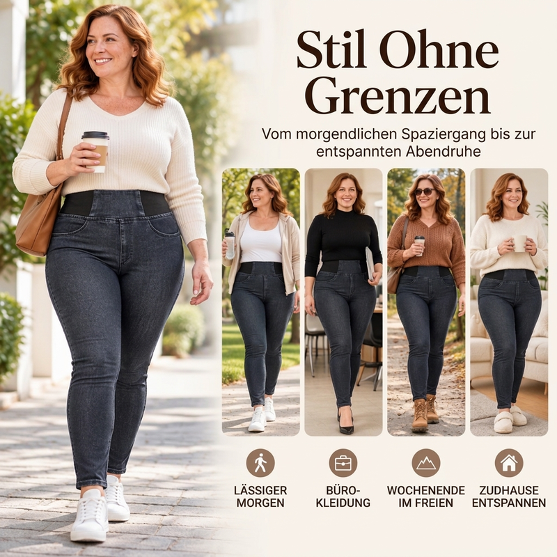 📢🎉50%Rabatt!!!🛍️✨Damen elastische Skinny Jeans mit hohem Bund
