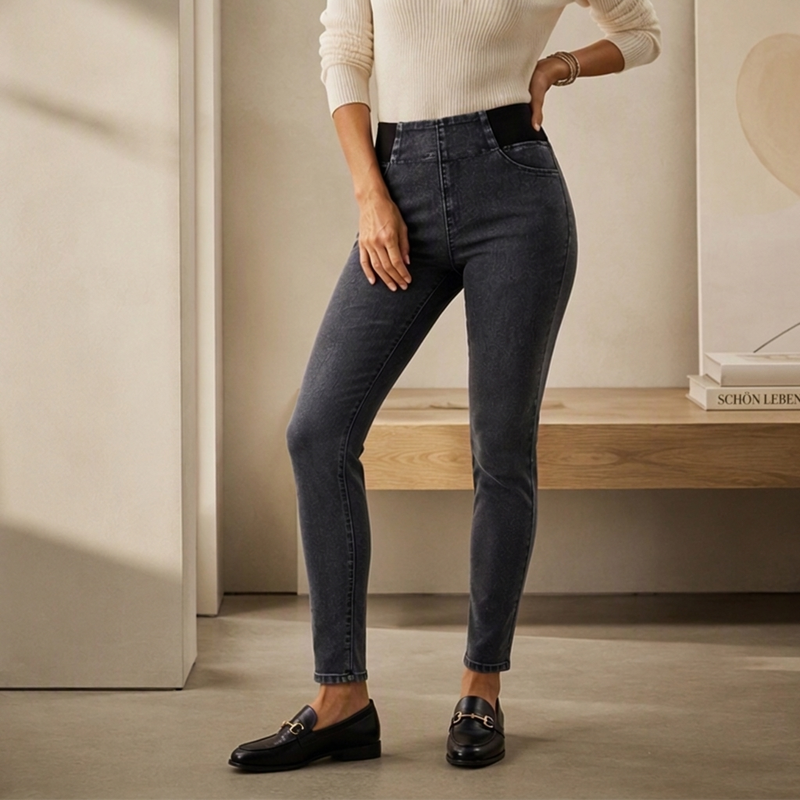 📢🎉50%Rabatt!!!🛍️✨Damen elastische Skinny Jeans mit hohem Bund