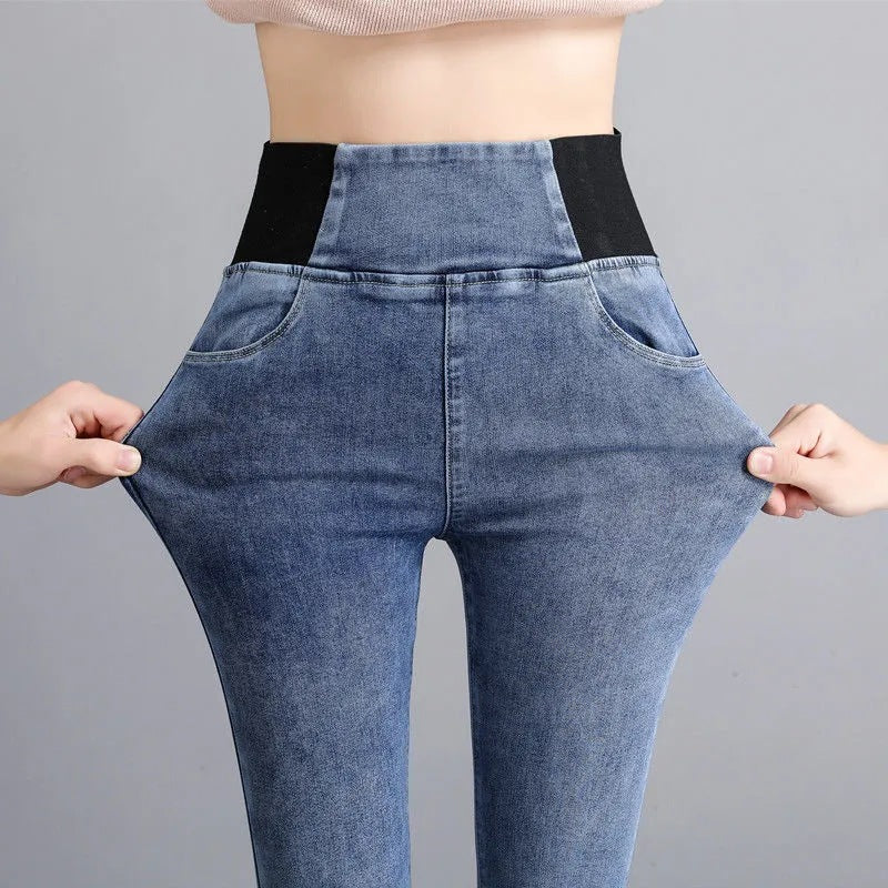 📢🎉50%Rabatt!!!🛍️✨Damen elastische Skinny Jeans mit hohem Bund