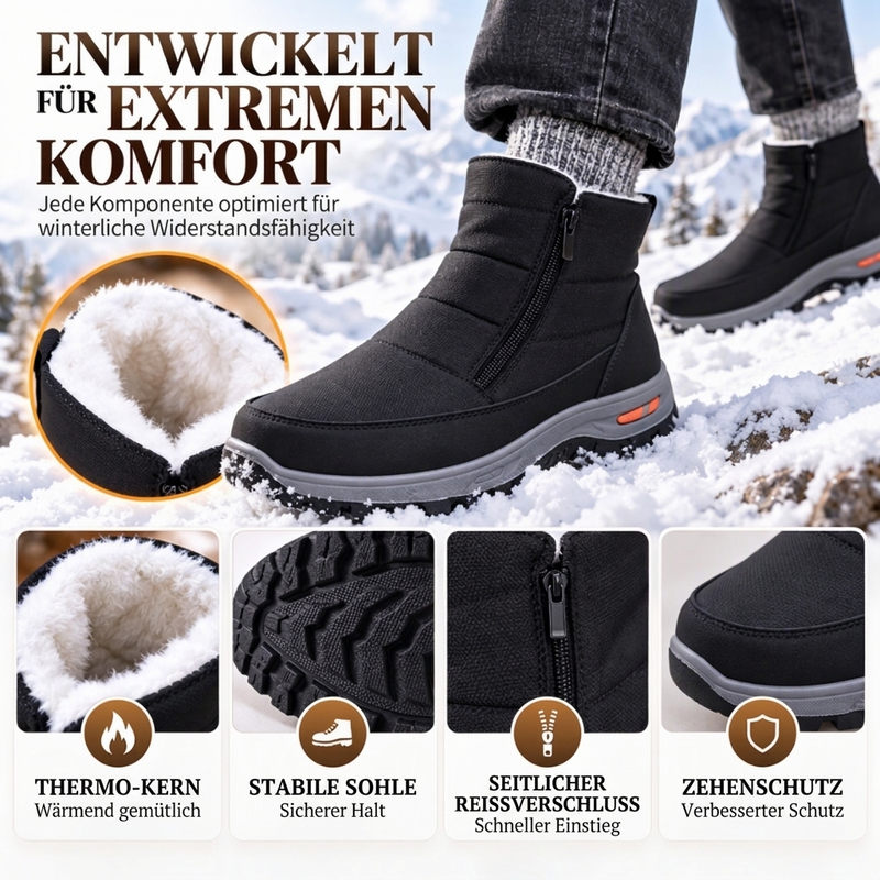 👍🥾Bequem & leicht, Alltag – Herren warme wasserdichte Schneestiefel